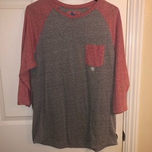 3/4 length grey tee
